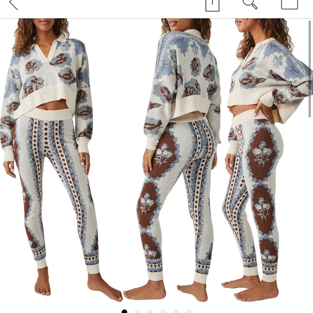 Free people - cropped sweater and matching leggings
